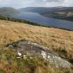 Digital photograph of panel to east, from Scotland's Rock Art Project, Cloanlawers 1, Loch Tay, Perth and Kinross