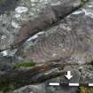 Digital photograph of perpendicular to carved surface(s), from Scotland's Rock Art Project, Cloanlawers 1, Loch Tay, Perth and Kinross