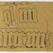 Sketch of part of inscription on graveslab no 183, Iona Abbey. 

