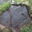 Digital photograph of perpendicular to carved surface(s), from Scotland's Rock Art Project, Lurgan Farm 15, Perth and Kinross