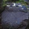 Digital photograph of perpendicular to carved surface(s), from Scotland's Rock Art Project, Castleton 7, Stirling