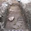 Photograph from an archaeological evaluation, Direction facing N, Tr 1 facing N , 124 Whitehouse Road
