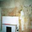 Historic building survey, Room 2, W wall, centre including fireplace F1, Upper Square, Hynish, Argyll and Bute