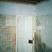 Historic building survey, Room 25, N wall including door D18, Upper Square, Hynish, Argyll and Bute