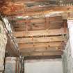 Historic building survey, Room 18, Ceiling timbers at W end of room, Upper Square, Hynish, Argyll and Bute