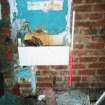 Historic building survey, Room 20a, E wall showing belfast sink, Upper Square, Hynish, Argyll and Bute