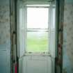 Historic building survey, Room 28, W wall including window W12, Upper Square, Hynish, Argyll and Bute