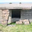 West Gun Emplacement: the brick-built baffle attached to the rear of the housing from the SW 