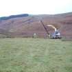 Watching brief, Pole 20 being erected looking SW, Mark Farm, Pinwherry, South Ayrshire