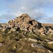 Chambered cairn, Ronas Hill, view from S