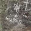 Example of graffiti in vicinity of cave.