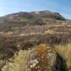 Digital photograph of panorama, from Scotland's Rock Art Project, Camas Luinie, Highland