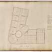 Roxburghshire, Minto House. Annotated plan of roof. 
