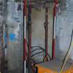 Standing Building Recording photograph, Direction to S, Detail of blocked door F3 and sandstone quoins F6, Colquhoun Arms Hotel, Luss