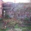 Historic building survey, Exterior wall, Petrol pump and site boundary wall, Co-op Building, West Barns, Dunbar, East Lothian