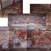 Historic building survey, Panorama survey of NE internal elevation gable, Co-op Building, West Barns, Dunbar, East Lothian