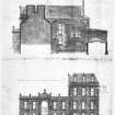 University of Edinburgh, George Square, Department of Psychology, George Watson College for Ladies. Elevation to George Street and East elevation.