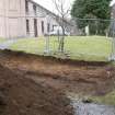 Watching Brief photograph, Location of pit in relation to stables, looking N, Crathes Castle Stables