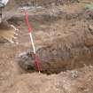 Watching Brief photograph, Central test pit to maximum depth, Crathes Castle Stables