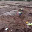 Excavation photograph, Excavating cobbles of yard, new Mearns Academy site, Laurencekirk, Aberdeenshire