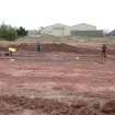 Excavation photograph, Using metal detector around site margins, New Mearns Academy site, Laurencekirk, Aberdeenshire