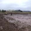 Excavation photograph, Excavating in wet conditions, new Mearns Academy site, Laurencekirk, Aberdeenshire