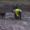 Excavation photograph, Excavating in wet conditions, new Mearns Academy site, Laurencekirk, Aberdeenshire