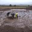 Excavation photograph, Excavating in wet conditions, new Mearns Academy site, Laurencekirk, Aberdeenshire