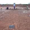 Excavation photograph, Furrow 4 looking E. The disturbed stones removed, new Mearns Academy site, Laurencekirk, Aberdeenshire 