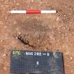 Excavation photograph, Section of post-pit 9, new Mearns Academy site, Laurencekirk, Aberdeenshire 