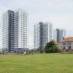 General view from north east showing (L_R); Promenade Court, Regent Court, Linksfield Court. 