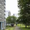 Seaton House. View from south with Donview House and Aulton Court behind. 