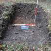 Evaluation photograph, Trench 2 looking W, Proposed play area, Brodie Castle, Moray