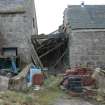 Survey photograph of Steading Building 11, collapse of Building 11 from E, Blairs College and Estate