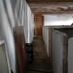 Survey photograph of Steading Building 17, interior of S section, pig cubicles, Blairs College and Estate 