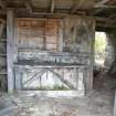 Survey photograph of Gardeners Cottage, workshop interior, Blairs College and Estate 