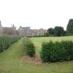 Survey photograph of Garden, View of formal garden looking E to Old Chapel, Blairs College and Estate 