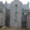 Survey photograph of Menzies House, S wall with projecting stair, Blairs College and Estate 