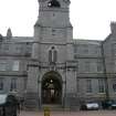 Survey photograph of New College, details of entrance tower, Blairs College and Estate 