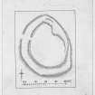 Publication drawing; plan of fort, Ward Law Hill (RCAHMS 1920, fig. 25)