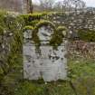 Detail of Stewart family headstone