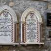 Detail of memorials in South Transept (Irvine of Drum Aisle)