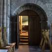 View of arched doorway leading to West Kirk from St John's, the Oil Chapel  (North Transept)