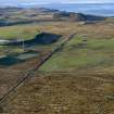 Oblique aerial view of the Dig Mhor as it drains towards Black Mill Bay 