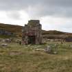 General view showing the surviving chimney stack.