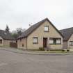 View from east showing Nos 35-39 Cherryton Drive, Clackmannan