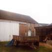Historic Building Survey photograph, Direction facing W, N end of building B, East elevation, Goshen Farm