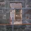 Historic Building Survey photograph, Direction facing SW, Building A, east elevation, Ground floor window, Goshen Farm, Musselburgh