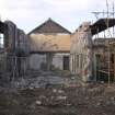 Historic Building Survey photograph, Direction facing NW, Building A, Demolished south wall, Goshen Farm Musselburgh