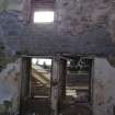 Historic Building Survey photograph, Direction facing SW, Building A, Interior west elevation, North end, Goshen Farm